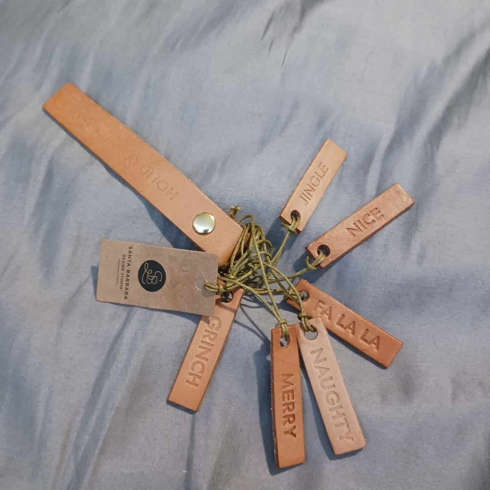 NWT! Leather Wine Charms